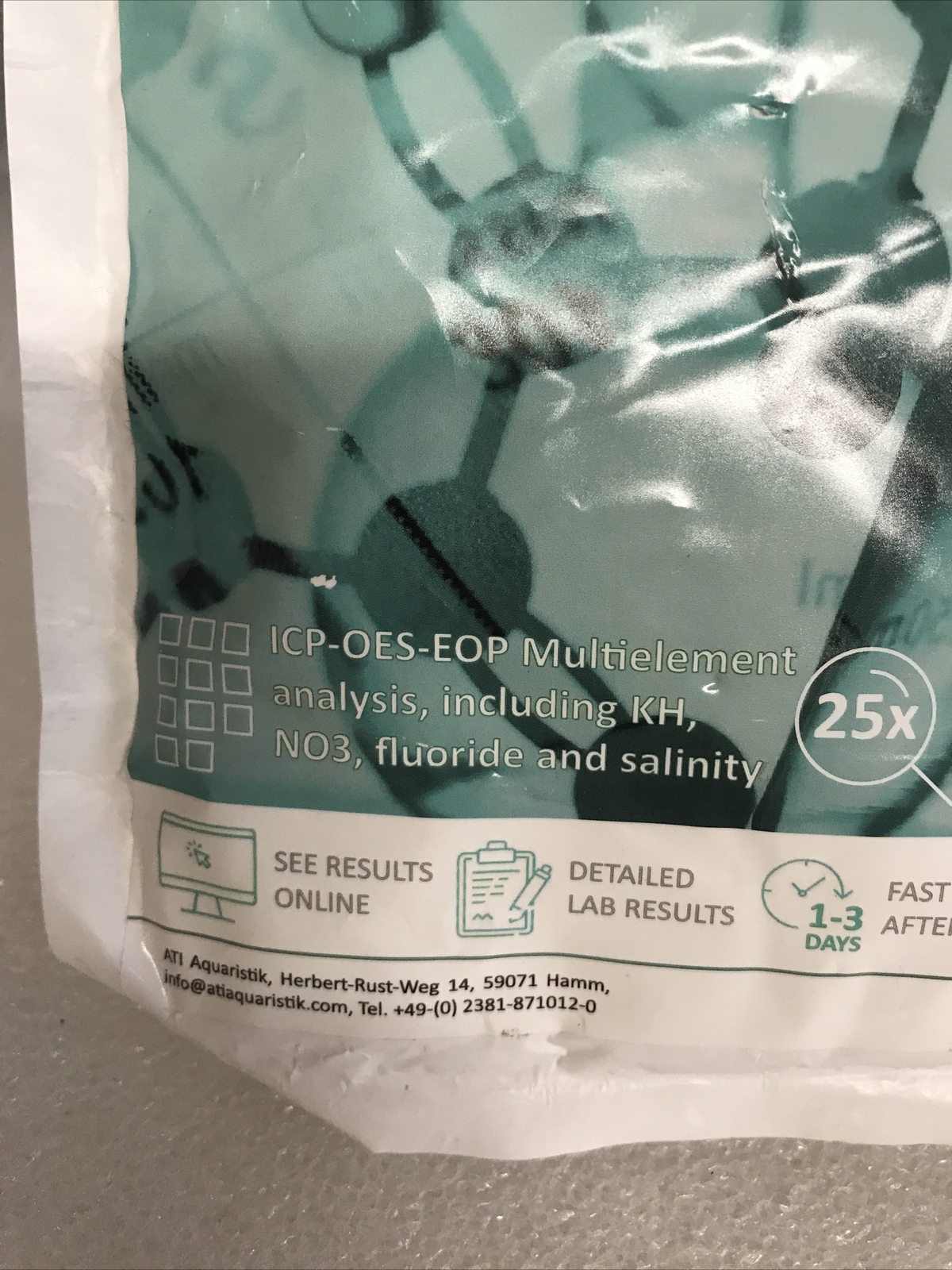 ATI ICP-OES-EOS Water Analysis Kit Seawater RO Water W/ Pre-Paid Shipping Label