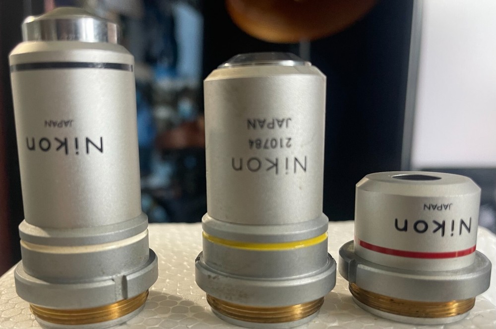 3 Objective Set ,4x,10x,100x oil , for NIKON Microscope Model SC