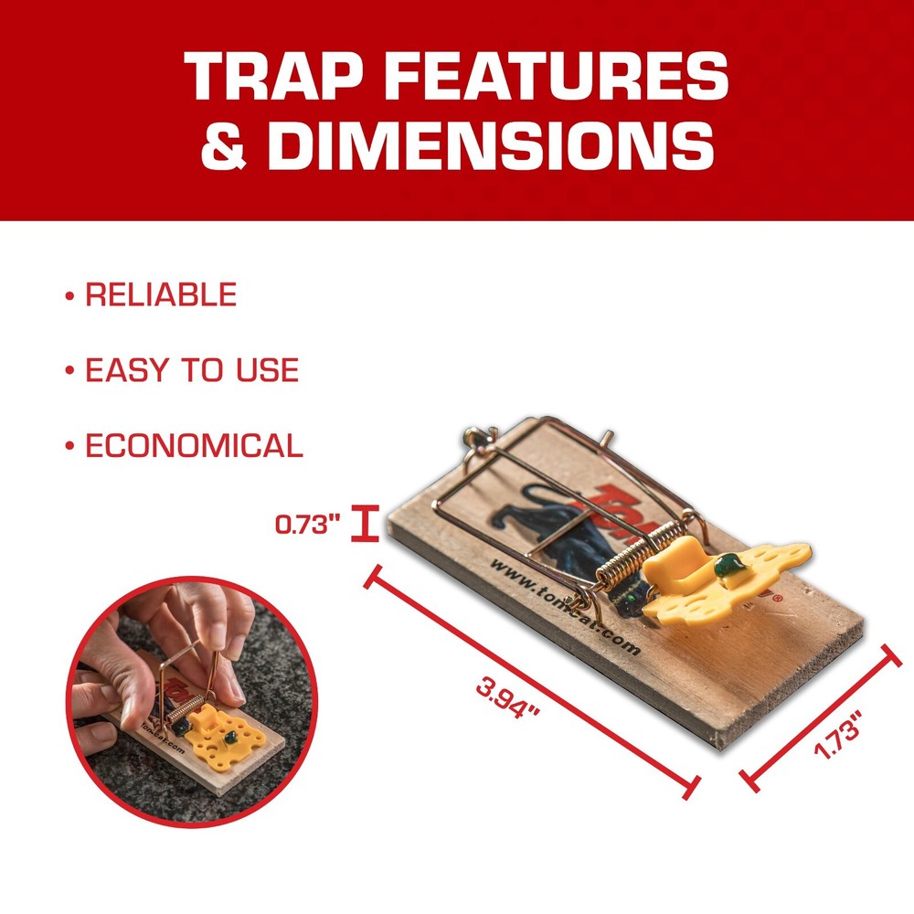 Tomcat Mouse Traps (Wooden) Bundle, 48 Traps