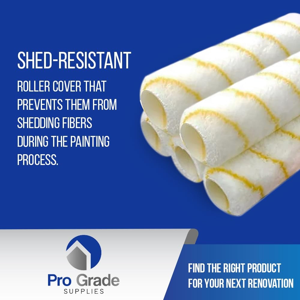 Pro Grade - Paint Roller Covers - 1/2 X 9 Inch Microfiber 5 5 Ea 1/2\" Micro