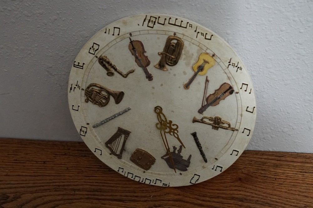 Musical clock, antique , not Working