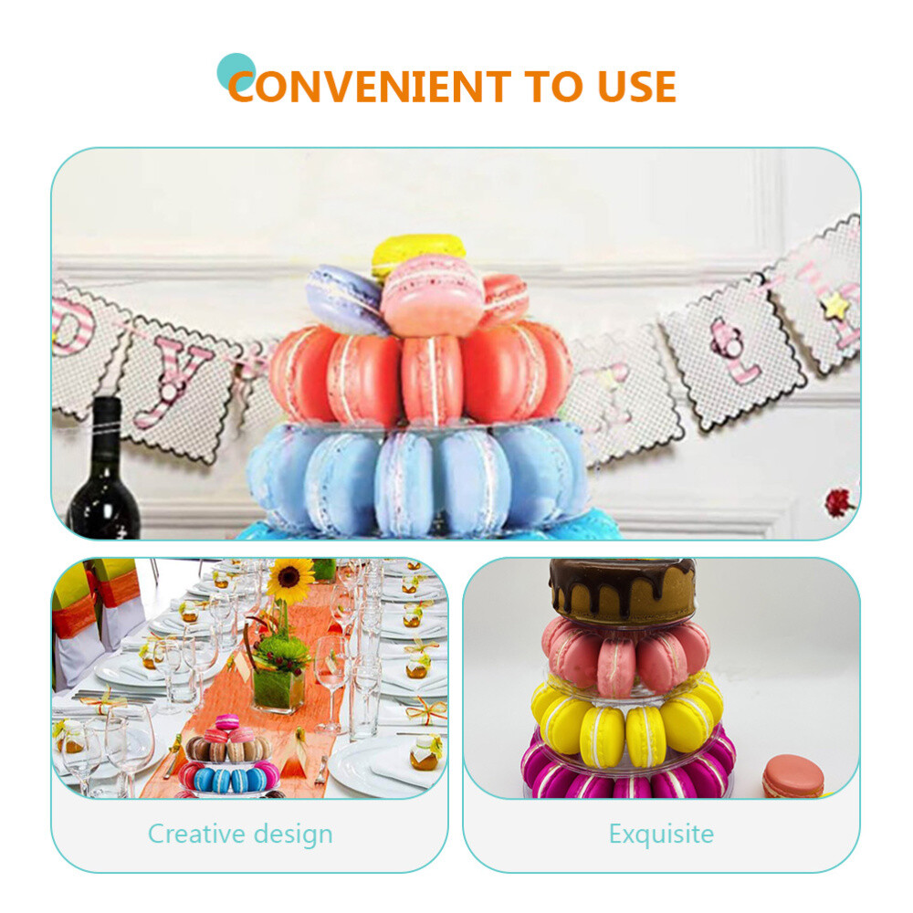 Macaron Tower Stand Cupcake Display Stand Tree Holder Round Cake Dessert Rack
