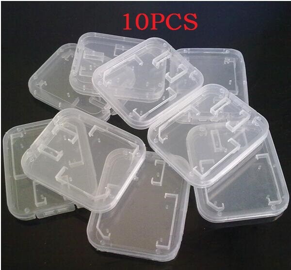 10Pcs Micro SD SDHC Memory Card Case Holder Box Storage Hard Plastic Transparent