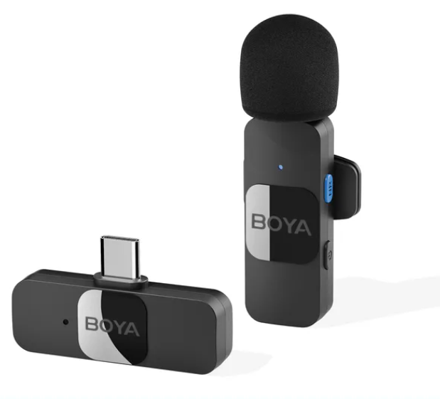 BOYA BY-V Professional Wireless Lavalier Mini Microphone - iPhone, Android, More