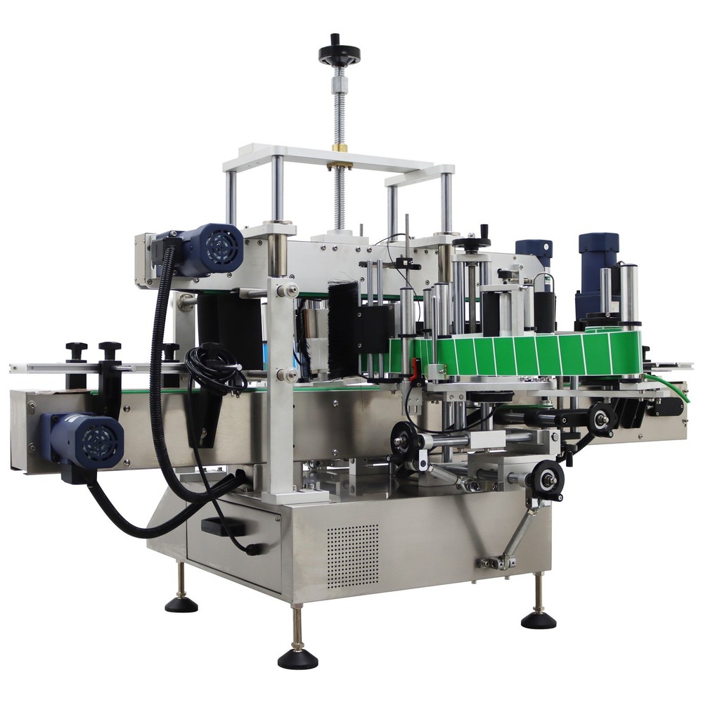 Auto Desktop Double Sided Labeling Machine Square/Hexagonal Bottle Labeller 110V