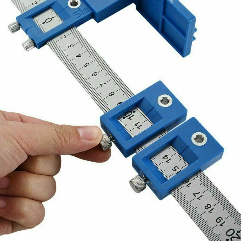 Cabinet Hardware Jig Adjustable Punch Locator Handle Template Tools Drill Guide
