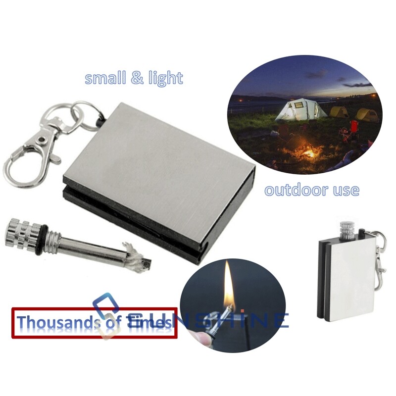 5 Waterproof Match Permanent Lighter Striker Fire Starter Emergency Survival Kit