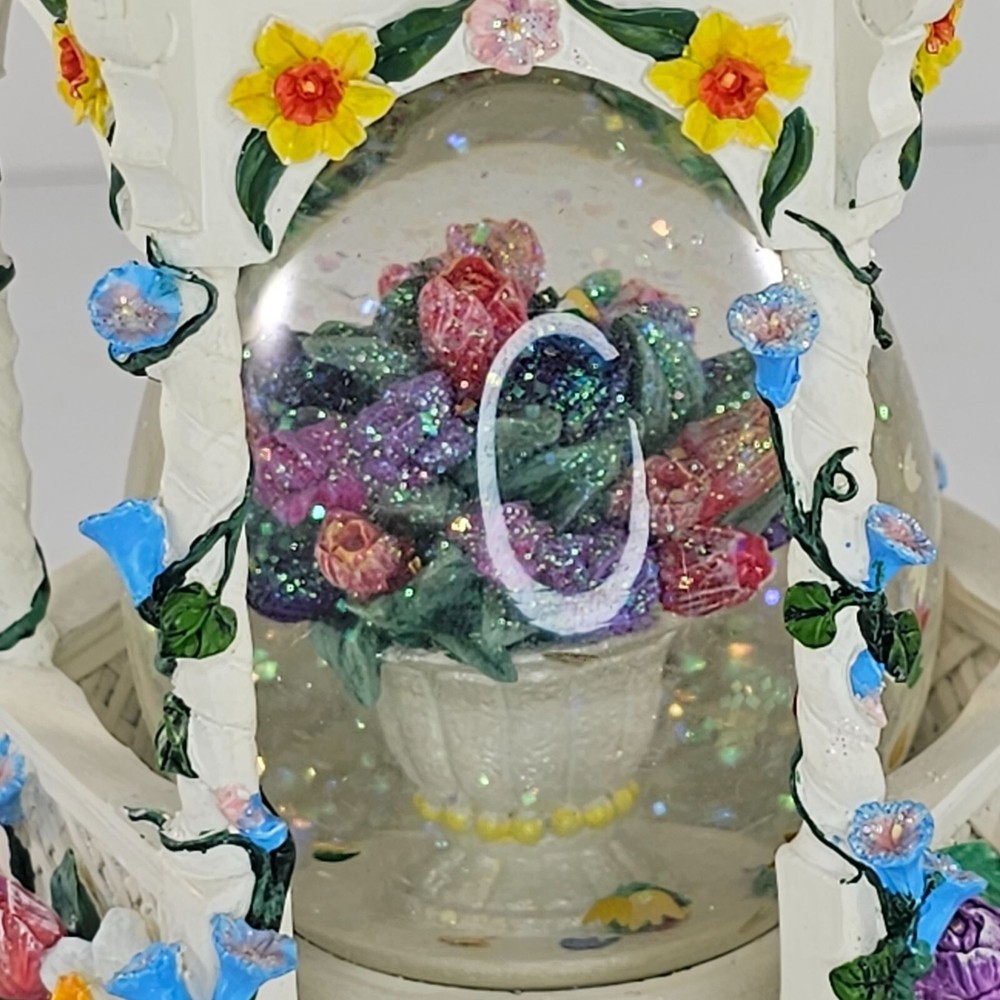 Christopher Radko Mini Gazebo Glitterglobe With Box Easter Eggs Snowglobe