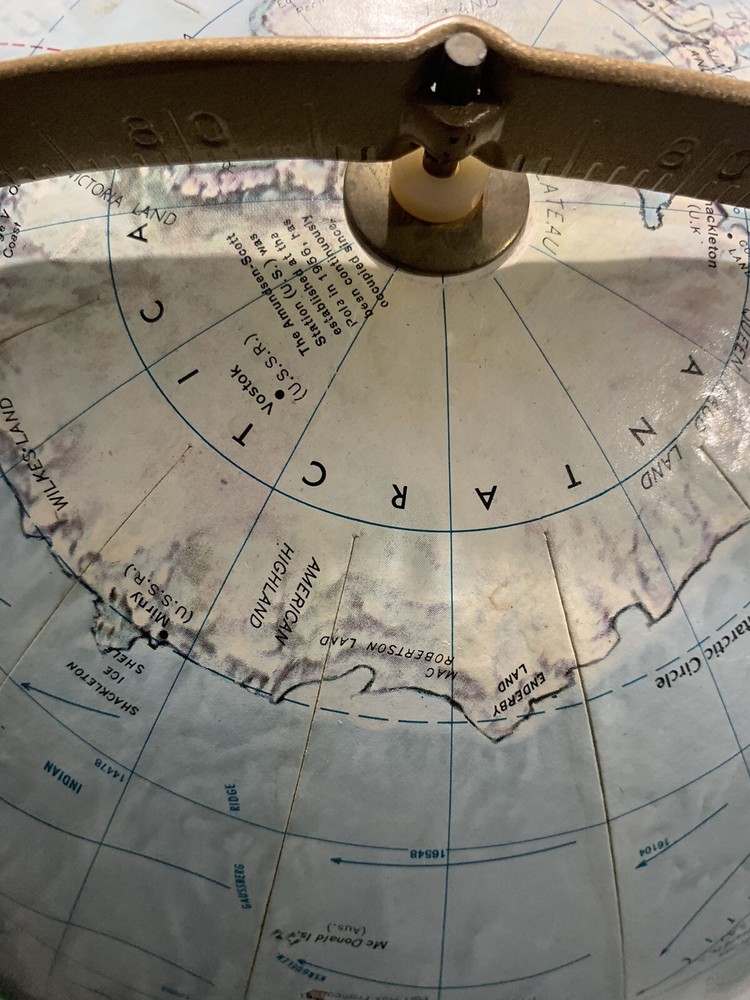 Vintage Replogle Land And Sea Double Axis 12” Diameter Globe