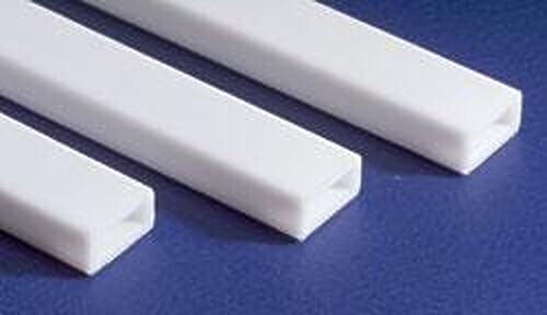 Evergreen Styrene Rectangular Tube .187 X .312 (2) - Model Railroad Scratch