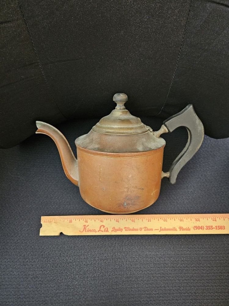 Antique Manning Bowman Meriden, Conn Copper Teapot
