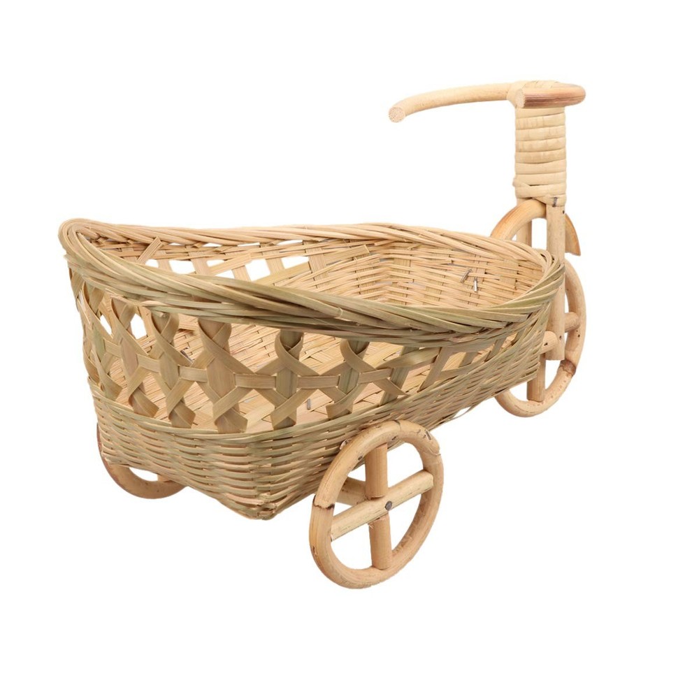 Straw Fruit Basket Bread Container Bowl Candy Serving Tray Flower Appetizer S...