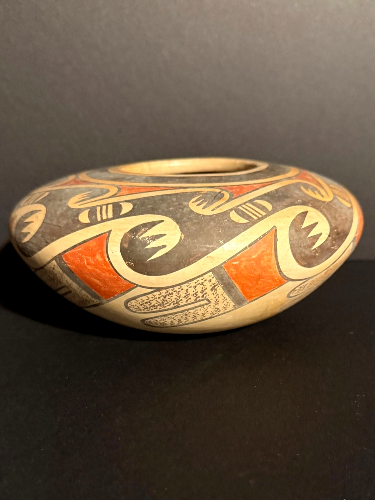 FANNIE NAMPEYO (HOPI PUEBLO,1900-1987) POLYCHROME POTTERY SEED JAR, EXCELLENT!