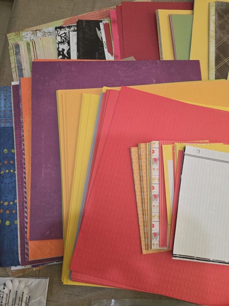 Creative Memories 200+ Pieces Papers/Borders/Stickers Ect. Case Included