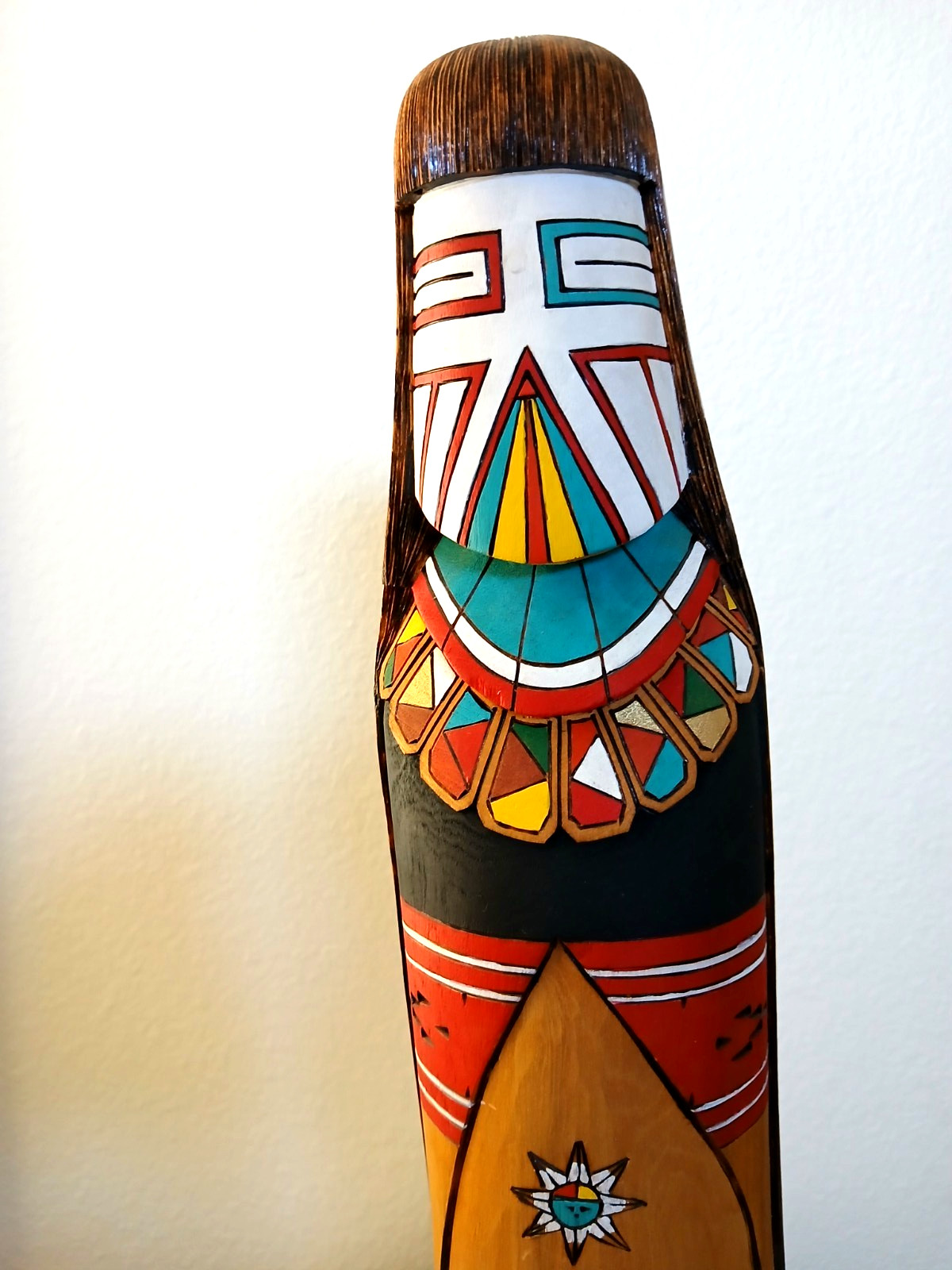 Authentic Hopi Navajo Fully Carved Cottonwood Shalaka Kachina 23" Stenson Walker