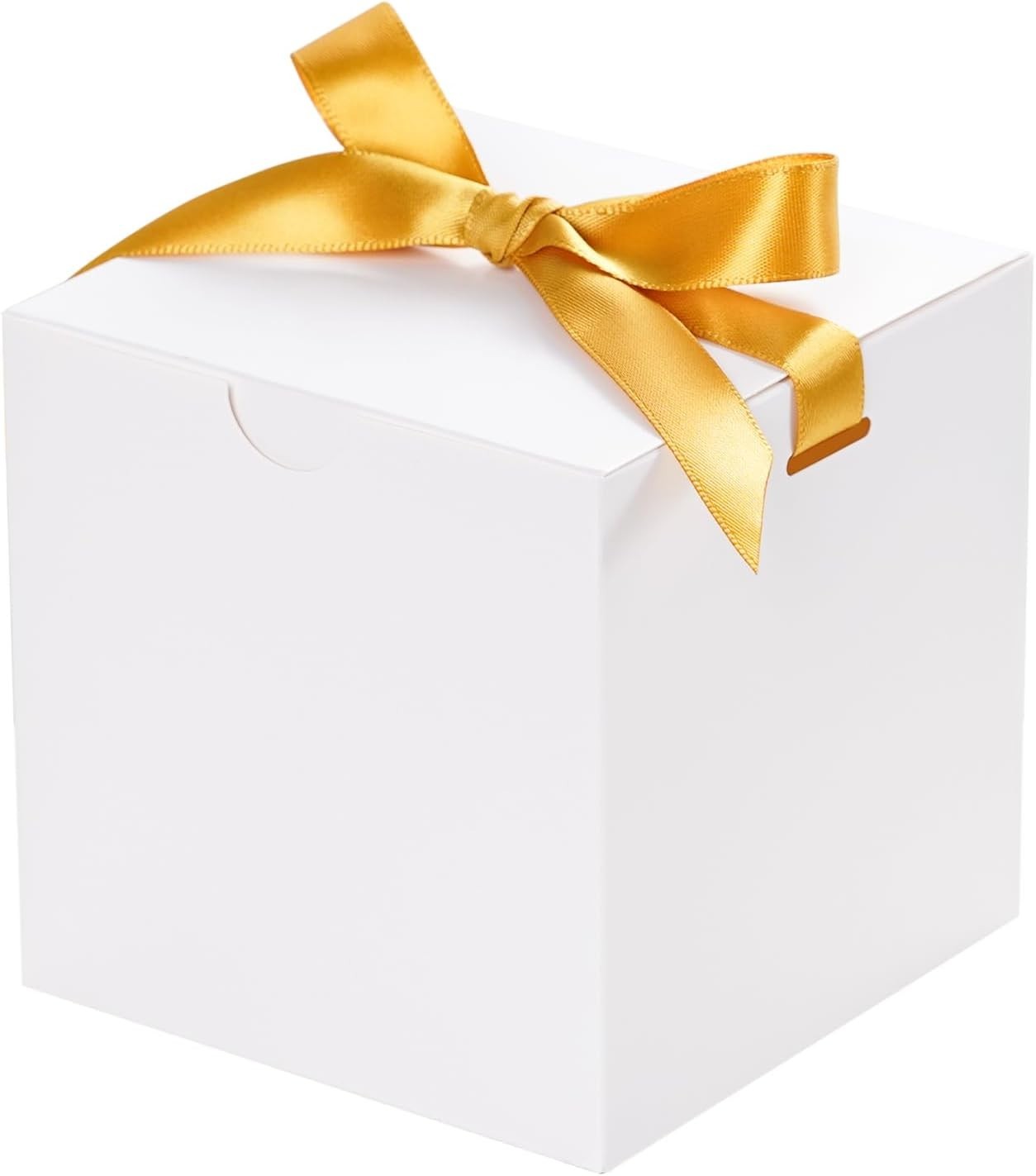 10 Pack 4X4X4 Small Gift Boxes, White / Black Gift Boxes with Lids for Presents