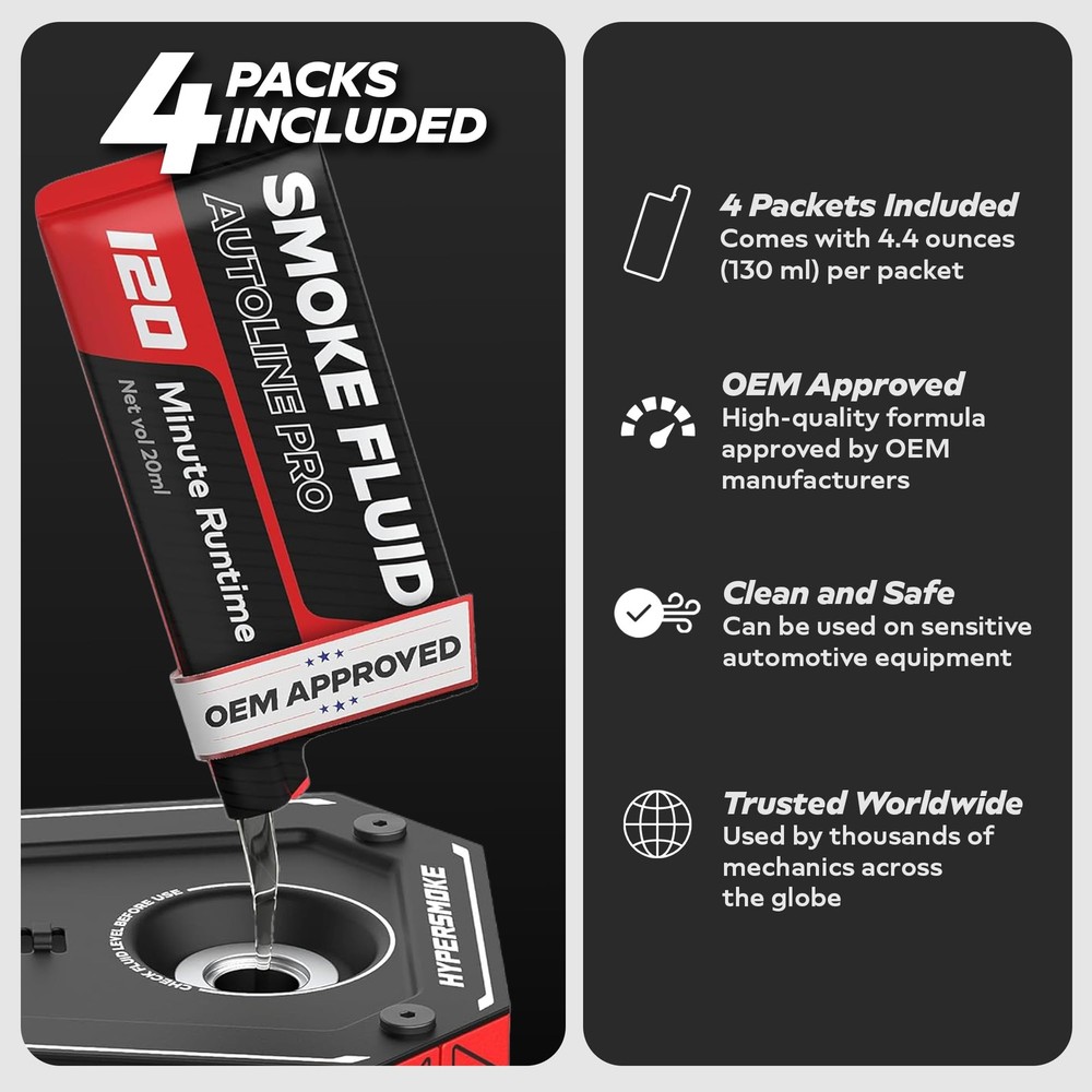 Automotive Smoke Machine 4.4oz Fluid Solution - Starter Size | Thick |...