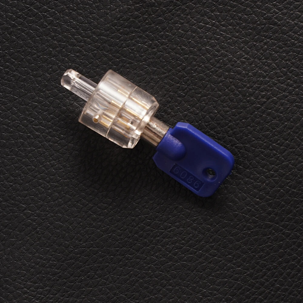 Locksmith 7 Pin Plum Lock Transparent View Padlock Training Skill Lock Blue