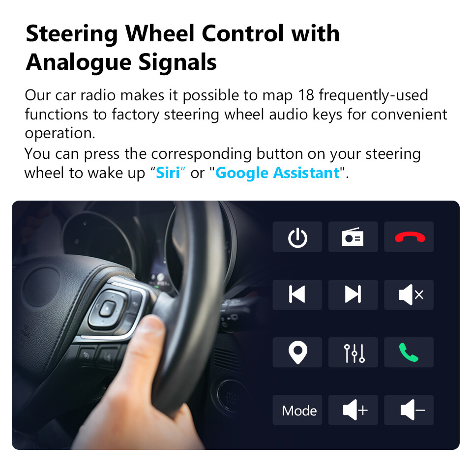 Eonon Double Din 7" inch QLED Android Auto CarPlay Car Radio Stereo GPS Navi DSP