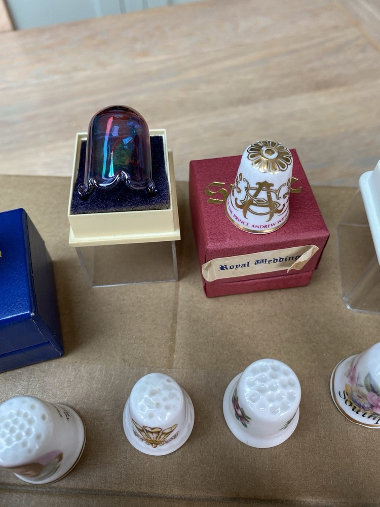 Miscellaneous Collection of 23 Thimbles Various Designs