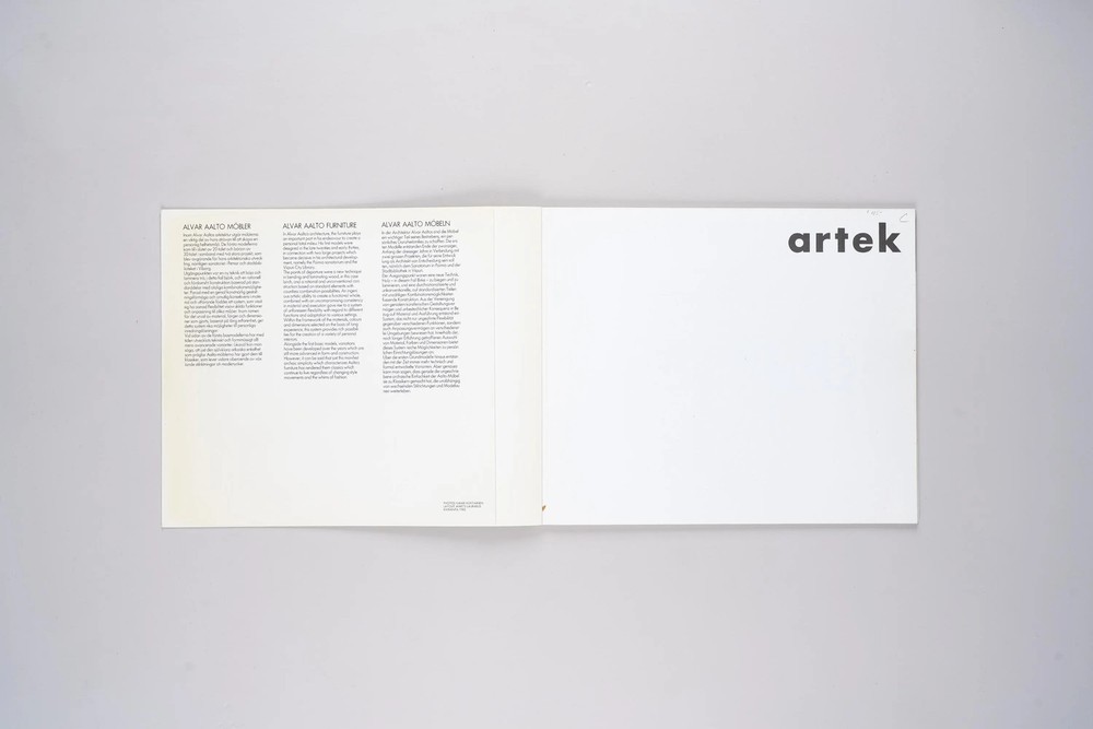 Artek Catalogue 1982