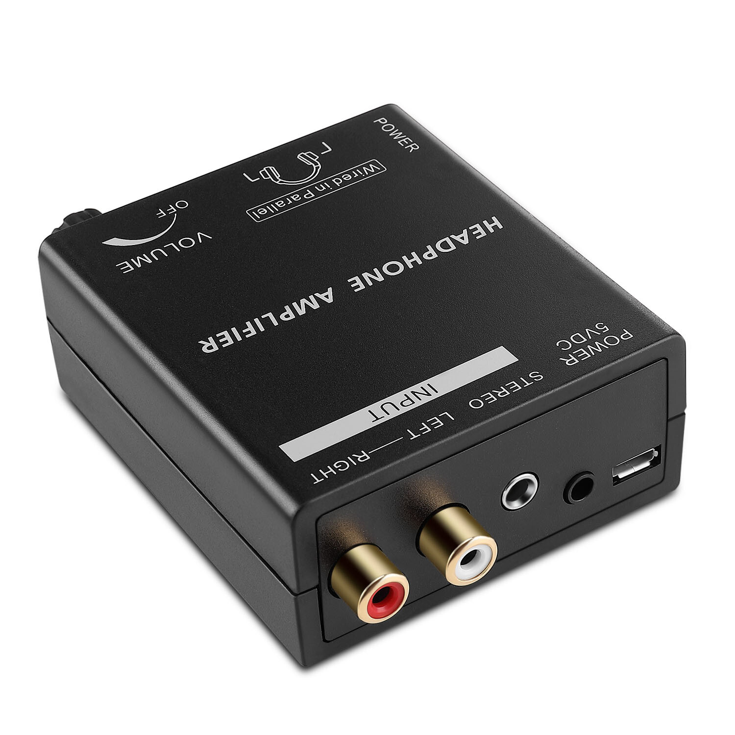 Portable Headphones Amplifier Stereo Headphone Amp Volume Control with RCA Input