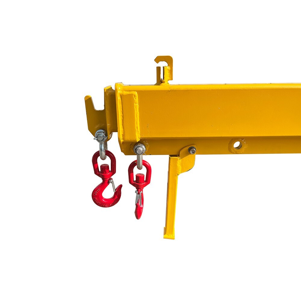 4400lb Fork Extension Mobile Crane Lifting Hoist Jib Boom Hook Angle Adjustable