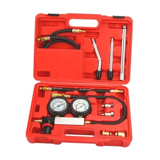 Handor Compression Leakdown Detector Leakage Test Set Cylinder Leak Down Red
