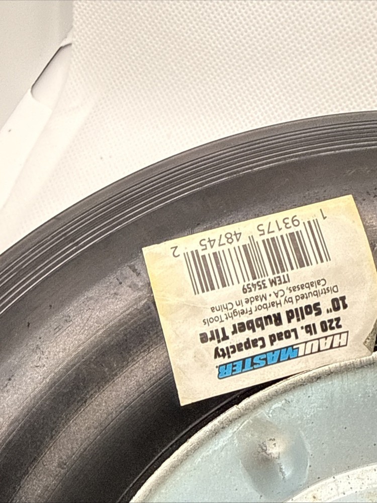 10” Solid Rubber Tire 220lb Load Capacity Item #35459 Haul Master