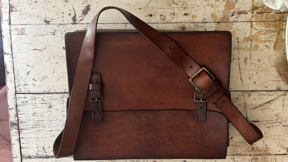 Beautiful 1940s German Leather Mailbag