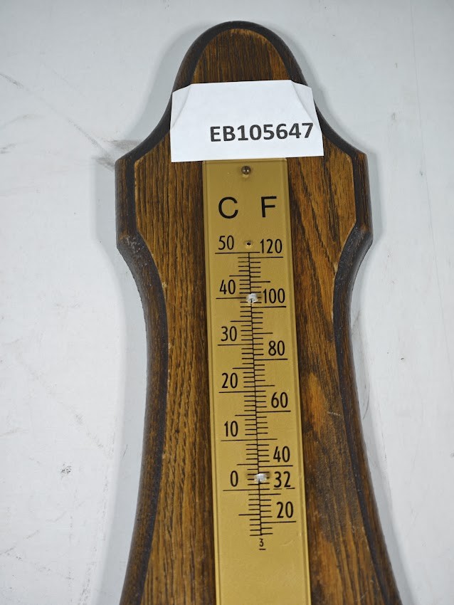 Vintage Wall Barometer & Thermometer - Untested, No Cable