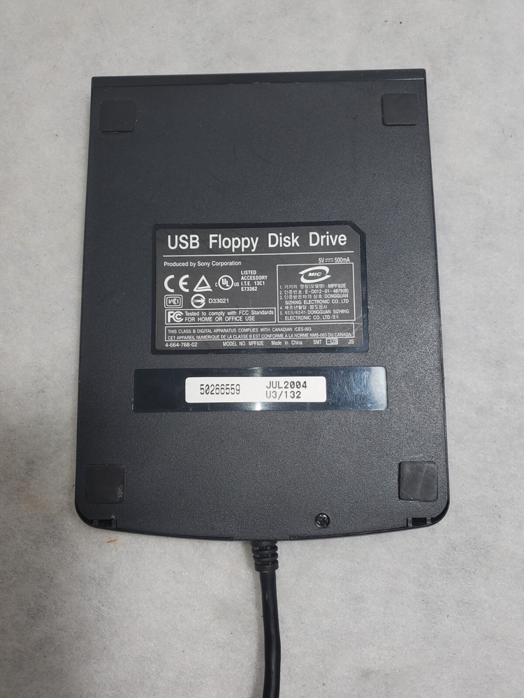 3.5" USB Portable Diskette Drive External Model MPF82E