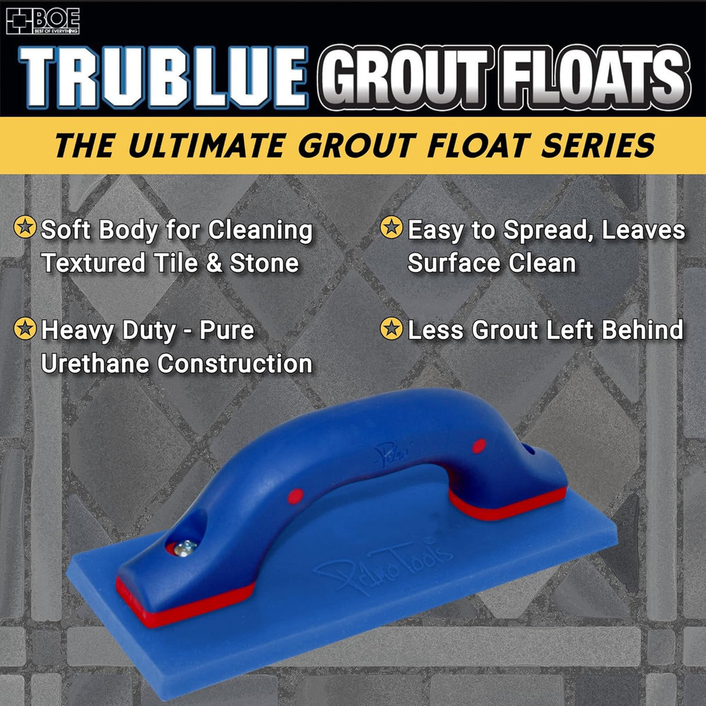 Trublue Urethane Grout Float for Tile, Soft and Flexible Tile Grout Float Tool w