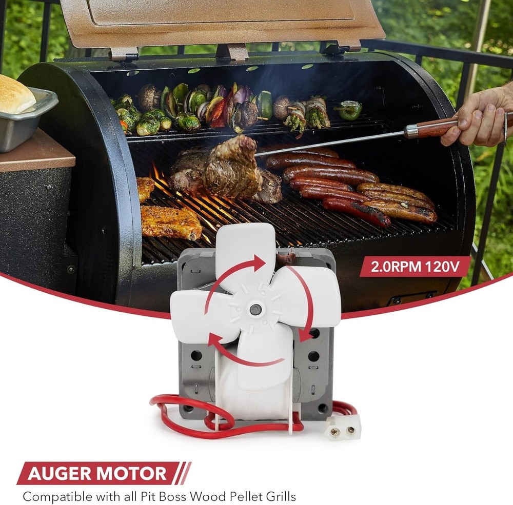 Durable Replacement Auger Motor - Pit Boss Grill=