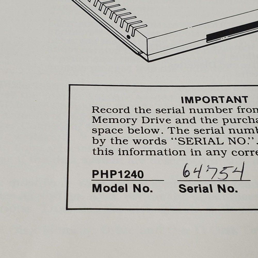 Texas Instruments TI Home Computer PHP1240 Disk Memory System Manual & Addendum