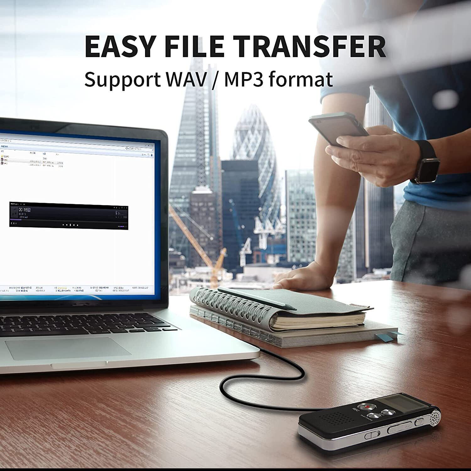 32GB Grabadora Espia De Voz Audio Digital Microfono Grabacion Grabador De Audio