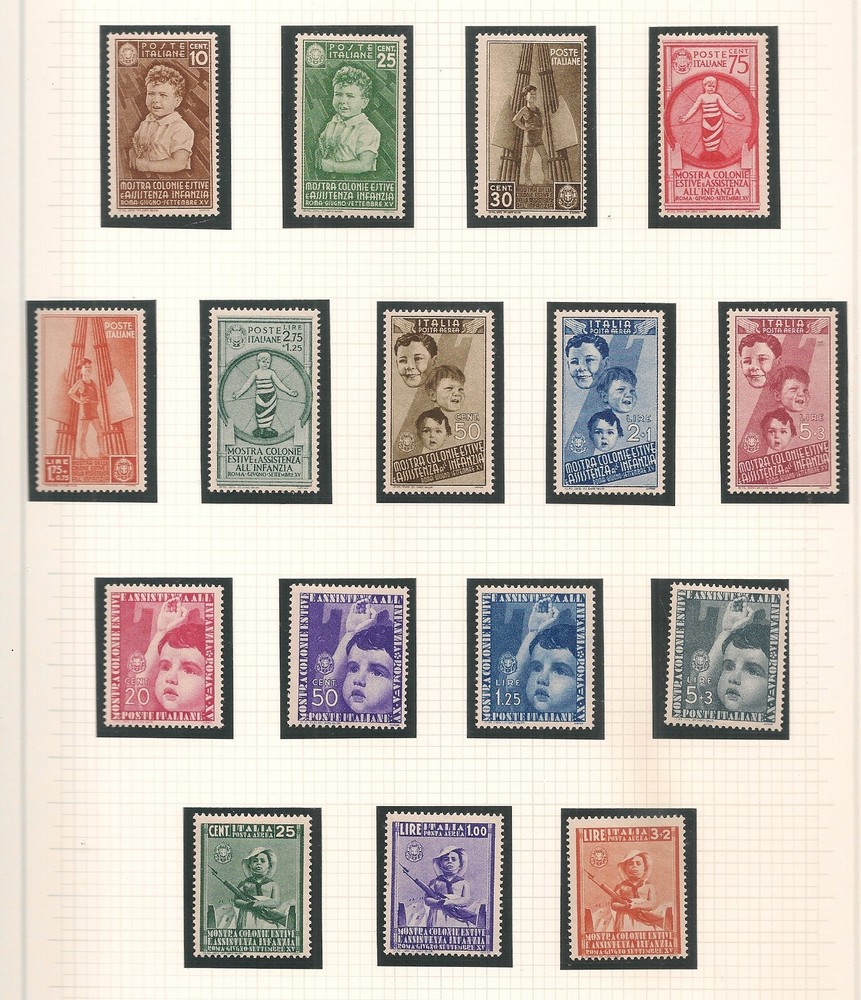 Italy 1937 Child Welfare Set Mint Hinged