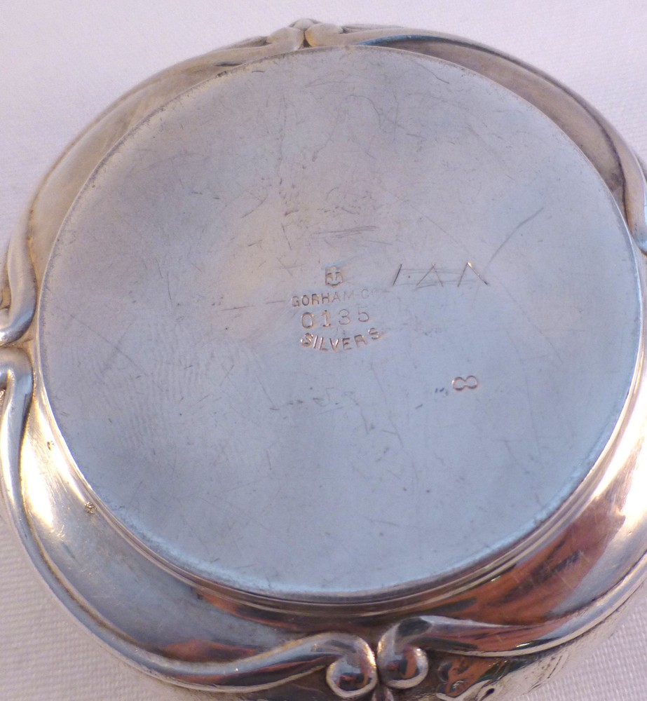 Gorham's Royal Pattern Silverplate Master Salt Cellar & Spoon Set(s)-Mono AF