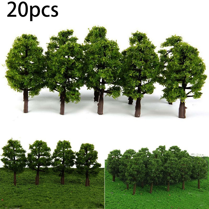 20Pcs 8CM for MINI Model Trees Landscape Decor Train Layout Accessories DIY