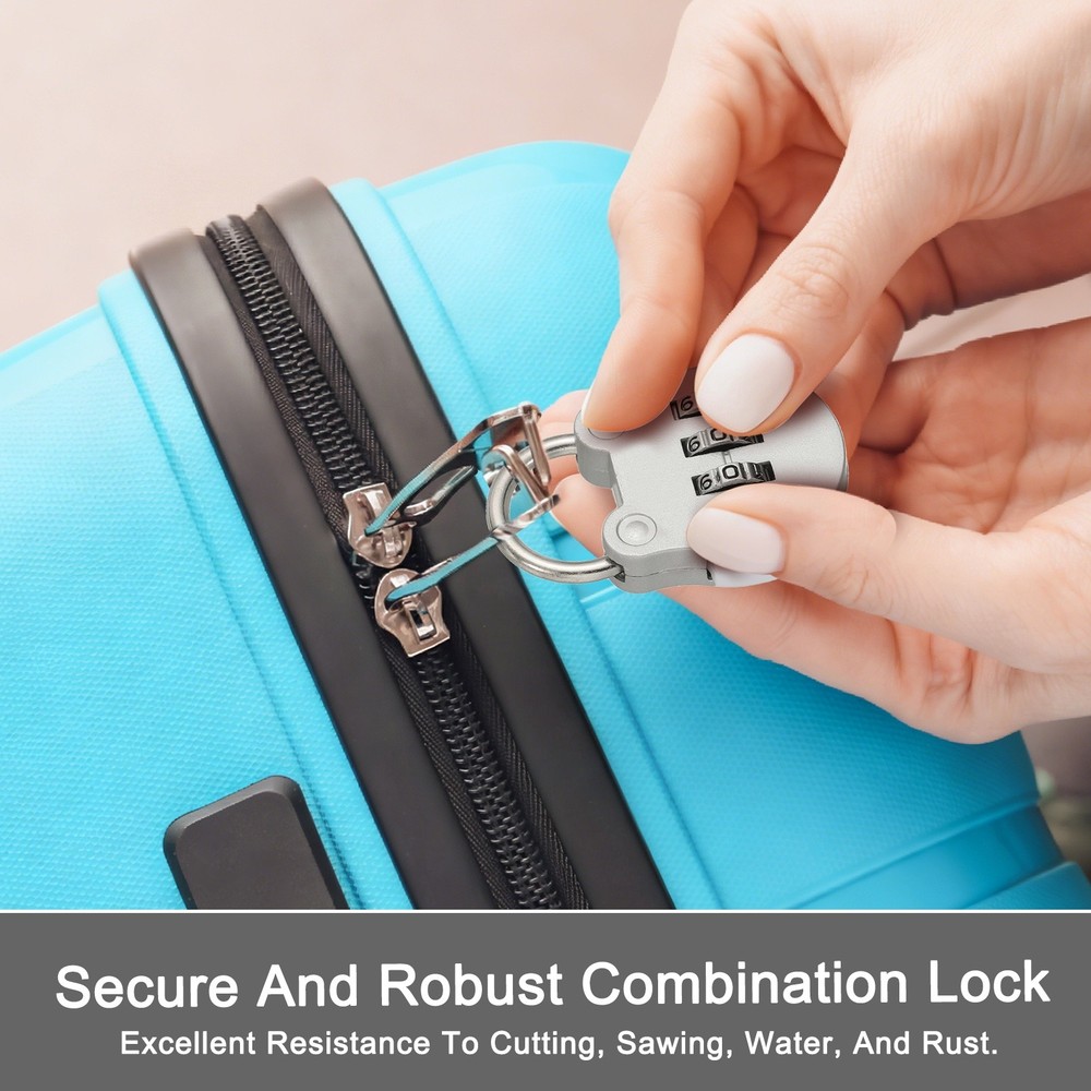 Combination Padlock (Small, Silver)(4 Pcs),Cat Shackle Code Locks