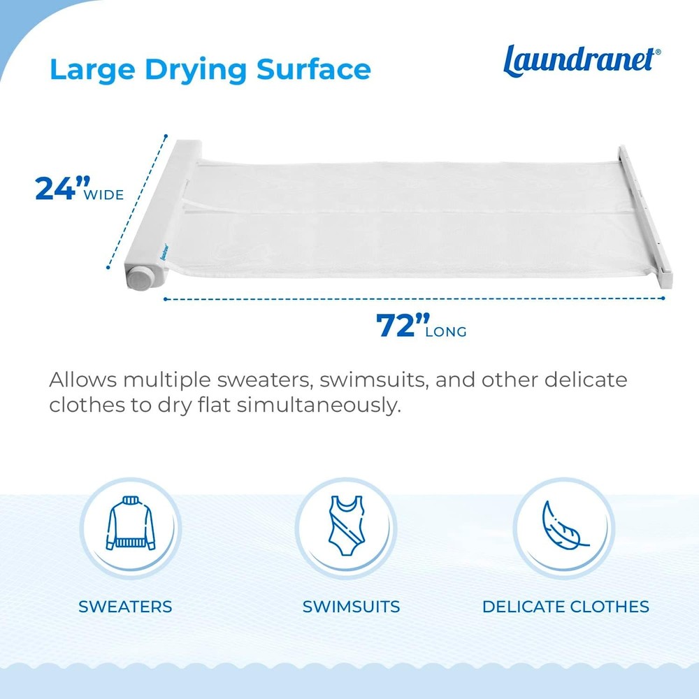Flat Hanging Mesh Drying Rack for Delicates and Sweaters