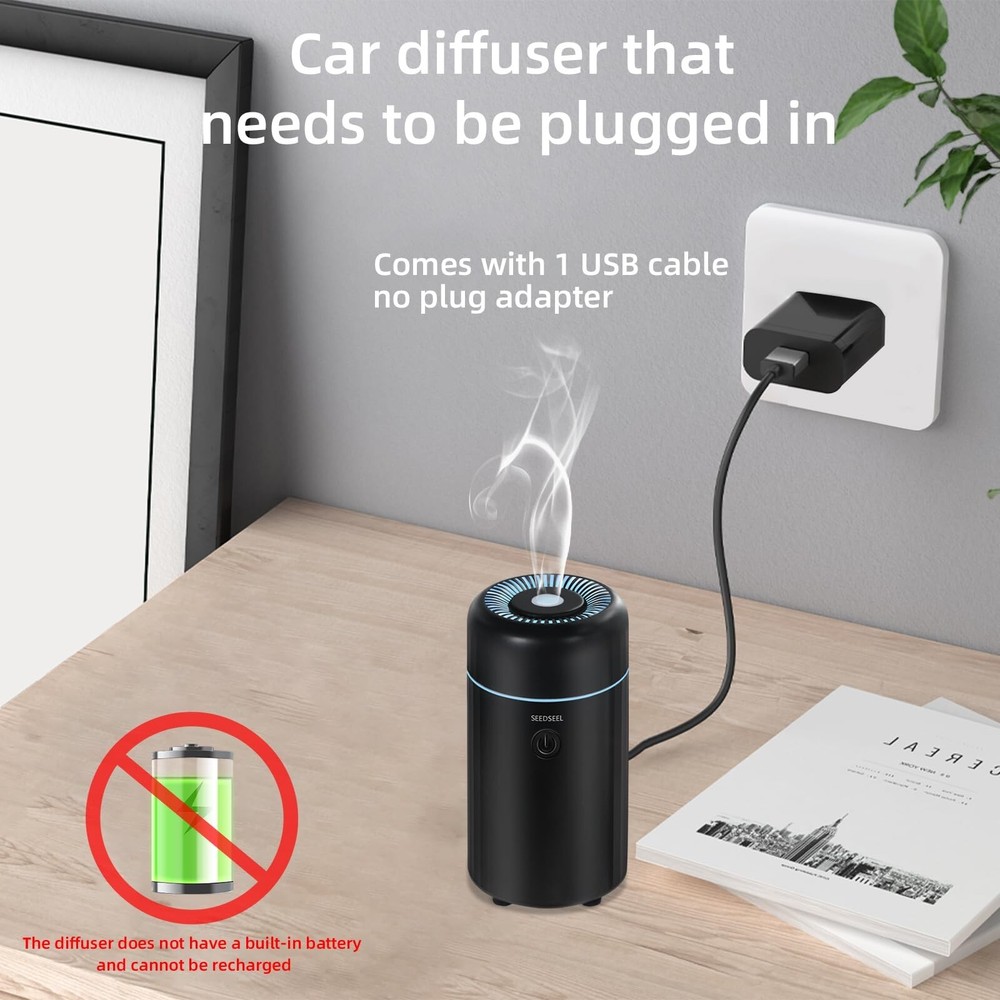 Car Aromatherapy Diffusers for Essential Oils，Mini USB Air Scent Sm... Fa