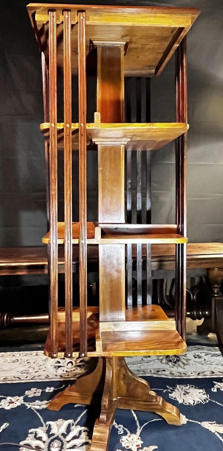 Antique Early 20th Century American Hard Maple Open Spindle Bookcase (1890-1920)