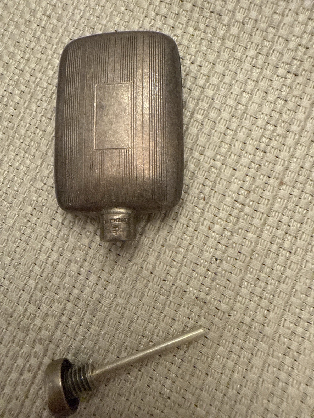 Antique Sterling Silver Miniature Perfume Bottle Flask w/ Dip Stick – Rare