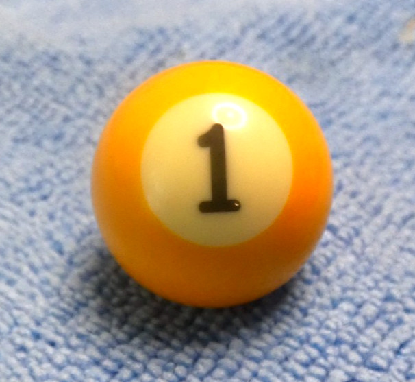 Mini 1” Pool Billiards Ball #1 Solid Yellow Replacement