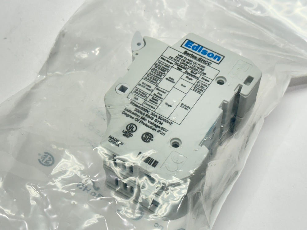 Edison EHCC2DU Modular Fuse Holder Class CC 2-Pole 30A 600V