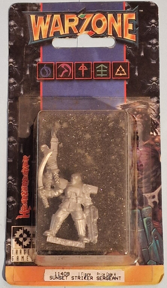 WARZONE SUNSET STRIKER SERGEANT 11409 Mutant Chronicles Miniature Sealed