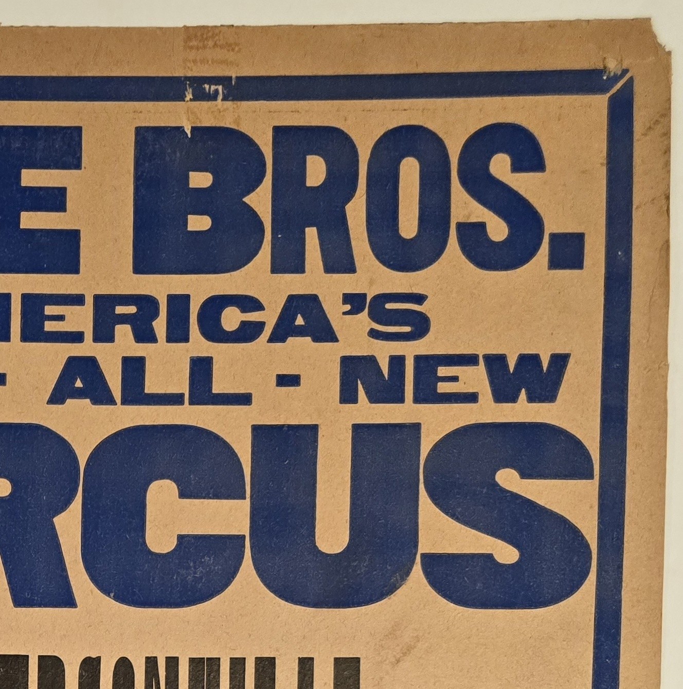 Vintage 1940s Lee Bros Circus Poster Jeffersonville NY 14" X 22" New York 1947