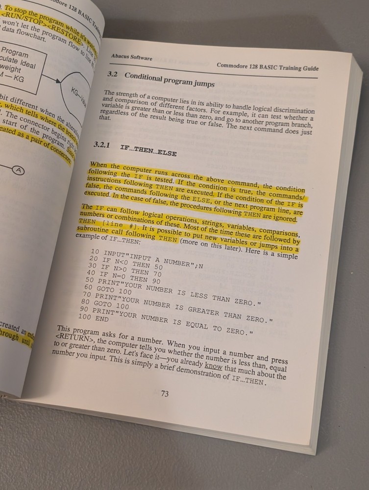 Commodore 128 Basic Training Guide (1986 Abacus C-128 #6) - *Read