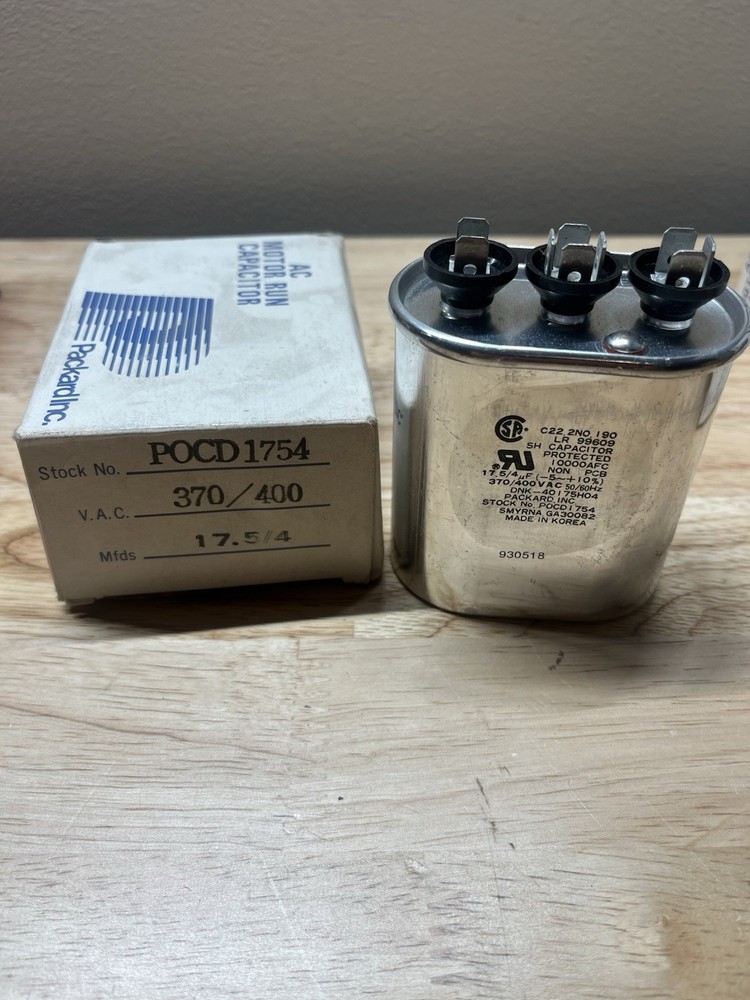 Packard POCD1754 Oval Run Capacitor 370V/400V